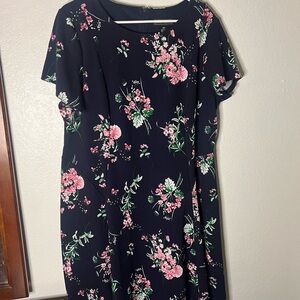Jessica Howard Navy Floral Midi Dress